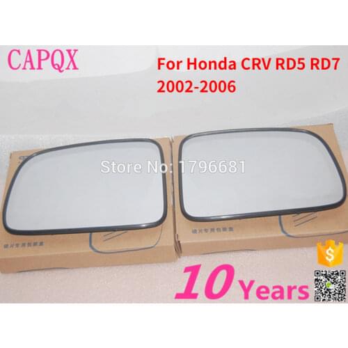 CAPQX 2PCS Rearview Mirror Glass FOR HONDA CRV RD5 RD7 2002 2003 2004 2005 2006 side rear view mirror lens OEM#76253-SPA-H01