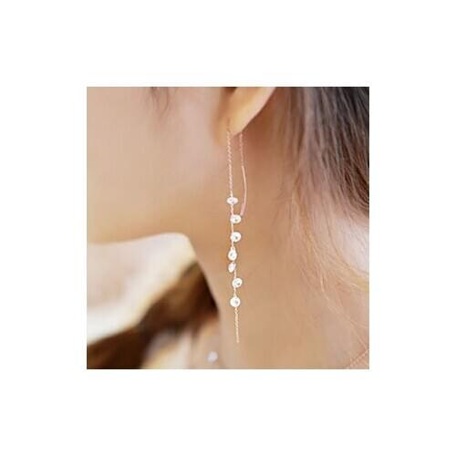 925 sterling silver ear drop earrings with bohimia fashion rhinestones for women wedding wholesale