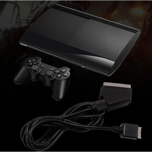 1.8m RGB Scart Cable For -Sony PS1 PS2 PS3 TV AV Lead Replacement Connection HCCY