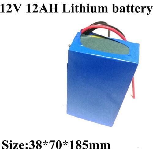 1 Pack 12v Lithium Battery Carregador 12v 12ah Accu 12v Bateria Litio 10Ah 15A for 100W 150W Light Portable 12v Dc + 3A Charger