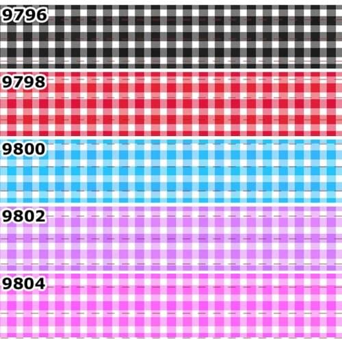 10yards - different sizes -Grosgrain ribbon - fairy checks printed ribbon /19079786-9805
