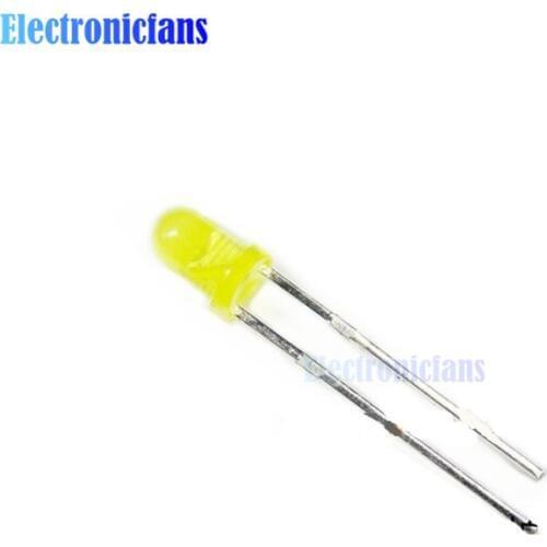 100Pcs LED 3MM YELLOW COLOR YELLOW LIGHT Super Bright