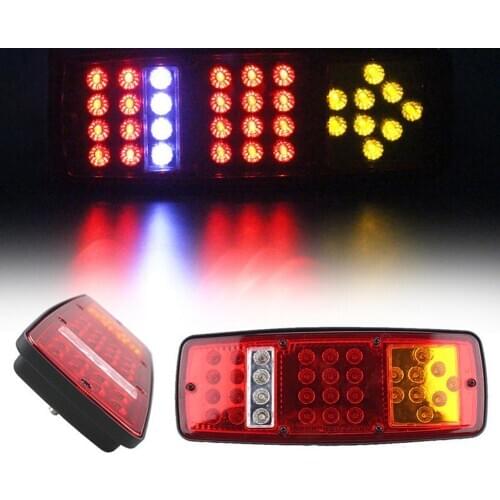2Pcs HL-R-017 Waterproof Car 36 LED Tail Light Boat Trailer DC 12/24V Rear Lamps 28cm x 10.8cm x 2.5cm