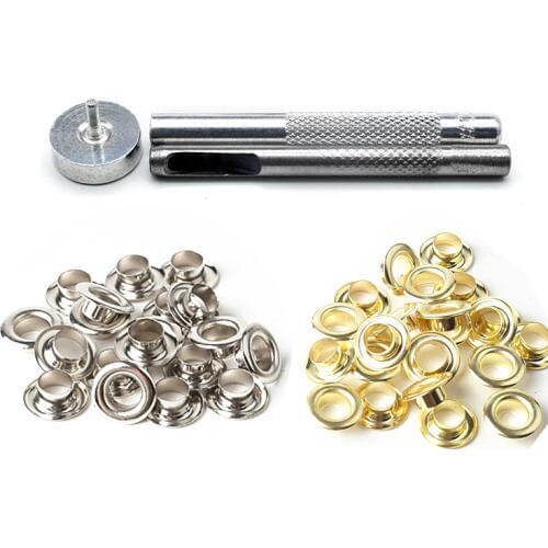 500 Pcs 3.5 MM Metal Eyelets +1set tools Grommets for Leather Craft DIY Scrapbooking Shoes Fashion Practical Accessories