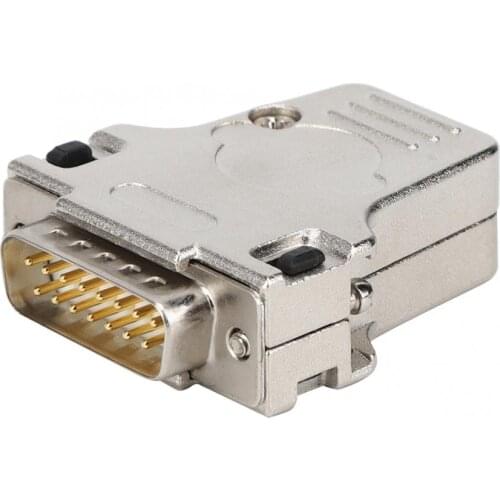 DB15P-180 D-SUB Serial Connector Metal Shell 15-Pin Male Interface Serial Adapter