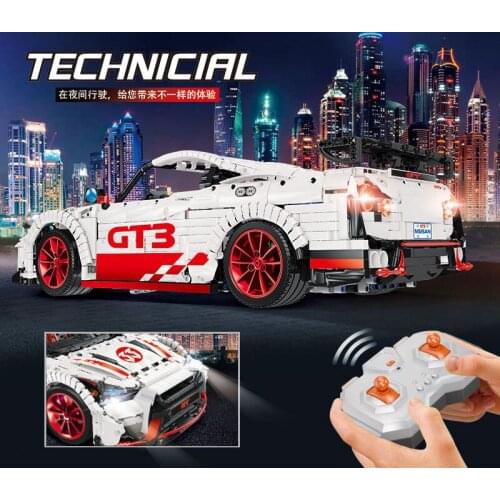 DHL 23010 3408pcs Moc High-tech The Nismo Nissan GTR GT3 Speed Racing Sport Car Set Building Blocks Bricks Model Toys 25326