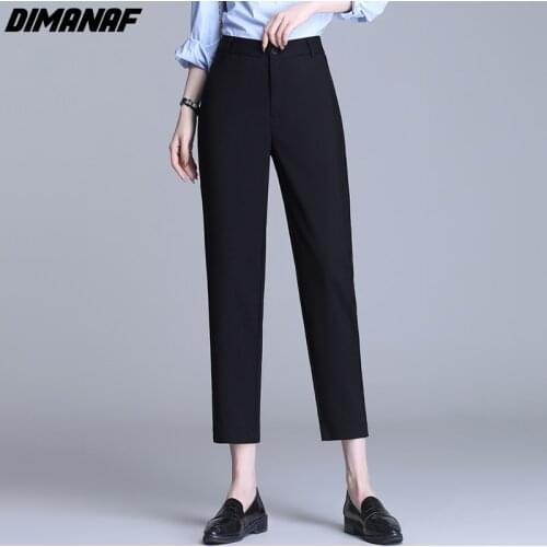 DIMANAF Women's Straight Trousers