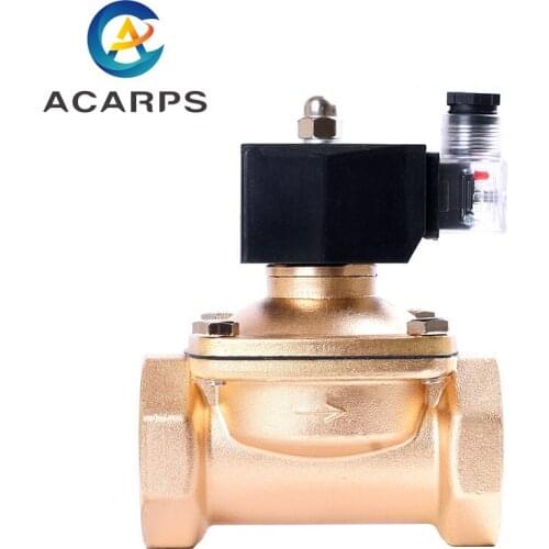 DN50 Brass Waterproof Solenoid Valve IP65 Normally Closed Switch Valve Water Valve