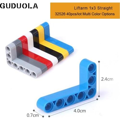 Technic Parts 32526 Technic Liftarm 1x3 Straight MOC Building Blocks Educational DIY Creative Toys for Kid 40pcs/lot