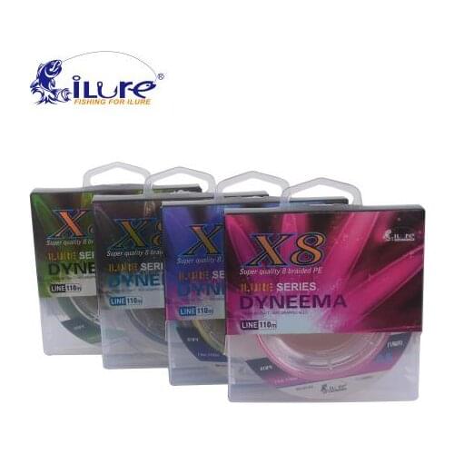 Ilure X8 PE Fishing Line 110m 8 braids free shipping
