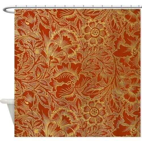 CafePress William Morris Poppy Shower Curtain Decorative Fabric Shower Curtain