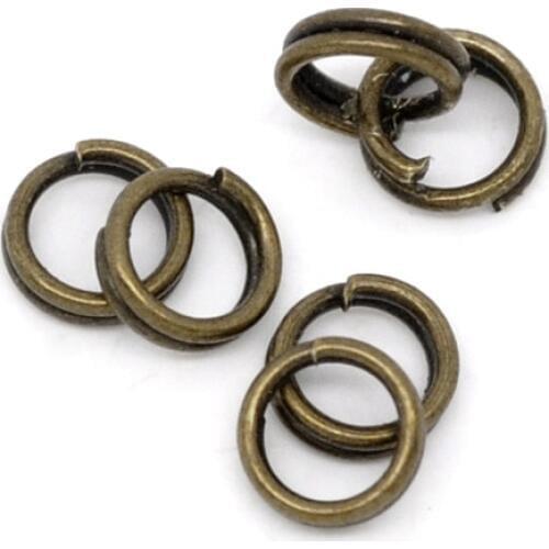 DoreenBeads Alloy Split Jump Rings Round Antique Bronze 4mm( 1/8") Dia, 450 PCs