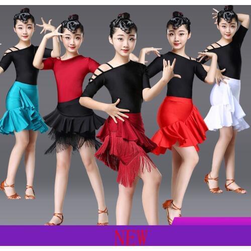 Girls Latin dance jazz dance costume new style children dance professional practice competition costume summer Latin dance dress
