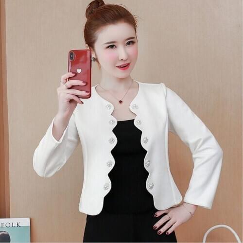 Large Size Suit Women Blazer New 2021 Blazers Women Suits Short Slim Womens Jackets And Coats Black White Female Outerwear