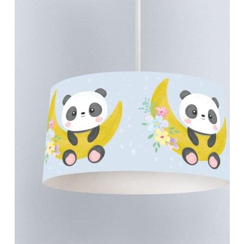 Lamp For Kids Bedrooms Light Chandelier for Living Room Childrens Room Yellow Moon with Panda Model 097