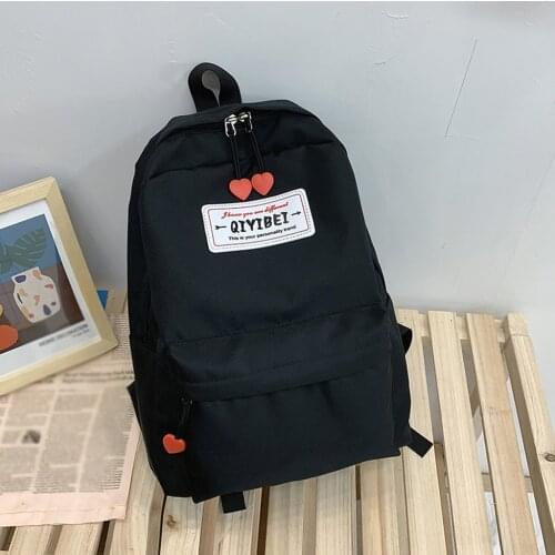 Nylon Cute Solid Color Backpack Schoolbag for Teenage Girls Women Back Pack Large Capacity Student Bag Backpack Bagpack #40