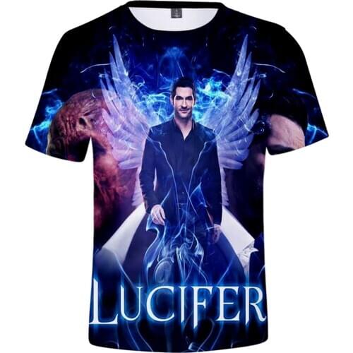 Novelty 3D T Shirt Arrival Lucifer Men/Women Summer Classic Casual Personality T-shirt 3D Print Lucifer Mens T-shirts Top
