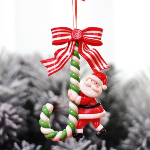 New Year 2022 Christmas Tree Decorations for Home Candy Cane Crutch Hanging Ornament for Navidad 2021 Xmas Tree Natal Kid Gifts