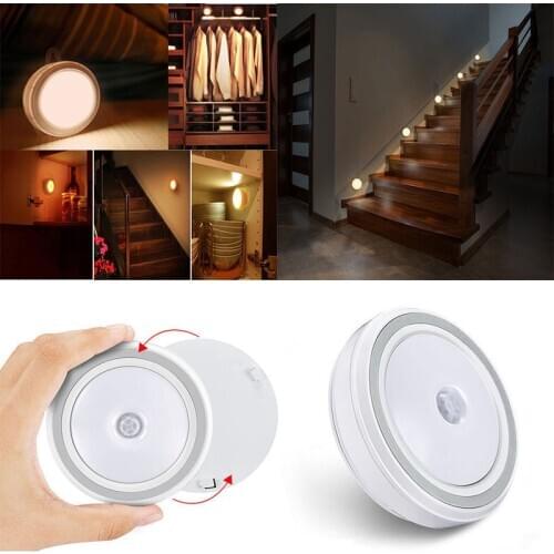 New diy LED Night Light Infrared Motion Detector Sensor Cabinet Lamp Battery Powered