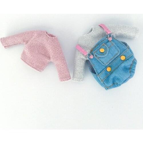 Ob11 baby overalls GSC BJD Jasmine PD9 long sleeve denim bag jumpsuit for climbing doll clothes