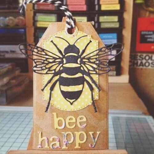 Bee Metal Cutting Dies Stencils for DIY Scrapbooking Decorative Embossing Paper Card Making Craft