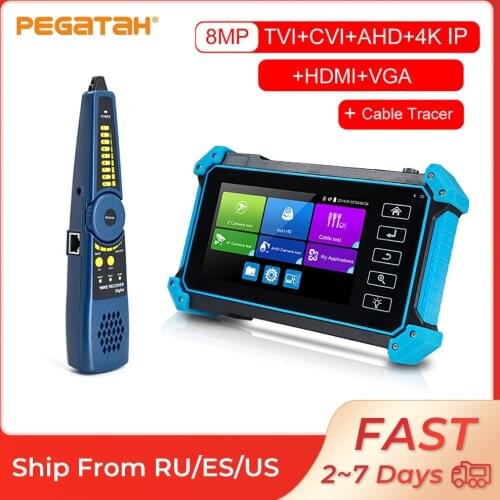 Pegatah ipc5200 4K IP CCTV Tester 8MP AHD CVI TVI SDI camera testing CCTV Portable monitor AHD tester IPC tester for IP camera