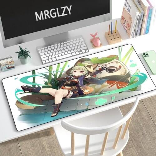 Genshin Impact Mouse Pad 900x400mm Kawaii Girl Sayu Mechanical Keyboard Mouse Mat Gamer for LaptopPad Anti-slip Rubber Mousepads