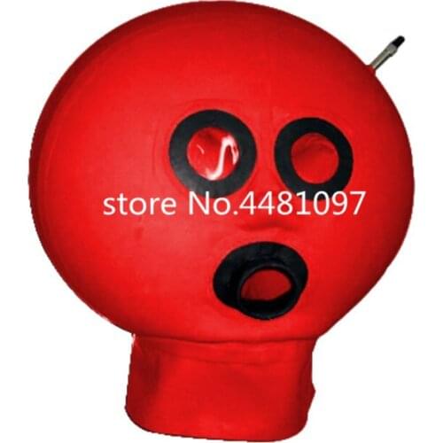 Sexy Latex Hoods Mask Full Head Mask Fetish Latex Inflatable Mask Hood Custom Made XS-XXL steampunk accessories