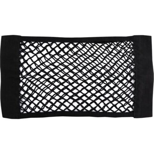 Car Trunk Storage Bag Mesh Net Bag Car Trunk Side Net Pocket Multi-Function Buckle Storage Net Car Debris Pocket Car Back Seat S