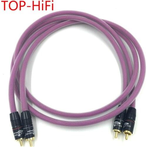 TOP-HiFi Pair type-2 Gold Plated2RCA Cable High-end 6N OFHC Audio cable Double RCA Signal Line Rca cable for XLO HTP1