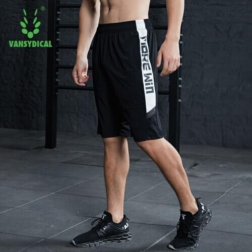 VANSYDICAL Basketball Shorts Men Gym Sport Shorts Nylon Quick Dry Fitness Short Trousers With Pocket Running Short Pants Jogger