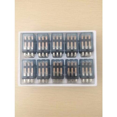 10pcs Mini Relay MY3NJ 11 Pin 5A With LED Intermediate Relay 12VDC 24VDC 110VAC 220VAC