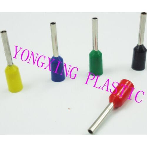 1050PCS/ E1508 E2508 E4009 16-12AWG(1.5-4.0mm2) 5 color insulated cord end terminal Bootlace cooper Ferrules kits end terminal