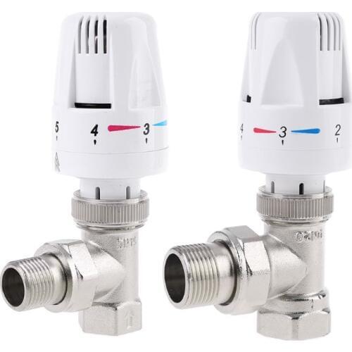 Automatic Thermostat Temperature Control Valve Thermostatic Radiator Valve Angle Floor Heating Special Valve Copper DN15 DN20