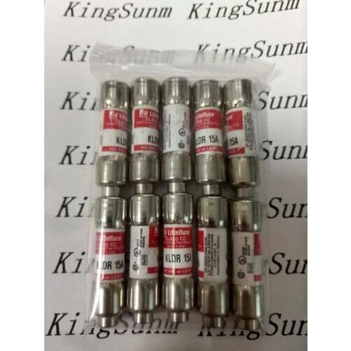Free shipping 10pcs KLDR 15 genuine Netlon CLASS CCTIME-DELAY delay fuse / fuse 600V15A