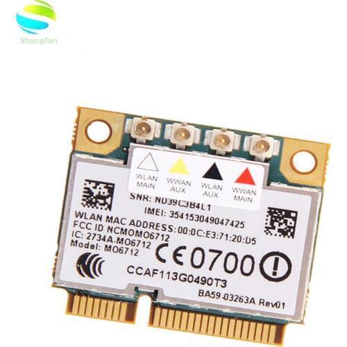 Wireless Adapter Card for Option GTM671W MO6712 3G WiFi Half PCI-E Wireless Card