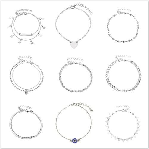 Hot Sale Shine Anklet Elegant Jewelry Fashion Style Golden Silver Zircon Crystal Anklet For Sexy Womens Girls Wholesale