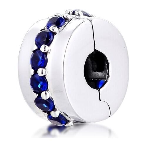 DIY Beads For Jewelry Making Blue Shining Road Clip Fits Original Charms Bracelets 925 Sterling Silver Jewelry Woman Charms