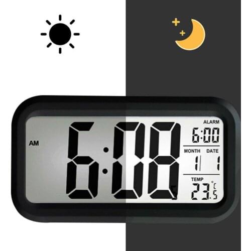 Led Digital Alarm Clock Backlight Snooze Mute Calendar Desktop Thermometer Electronic Table Clocks Desktop Clock Home Decoration