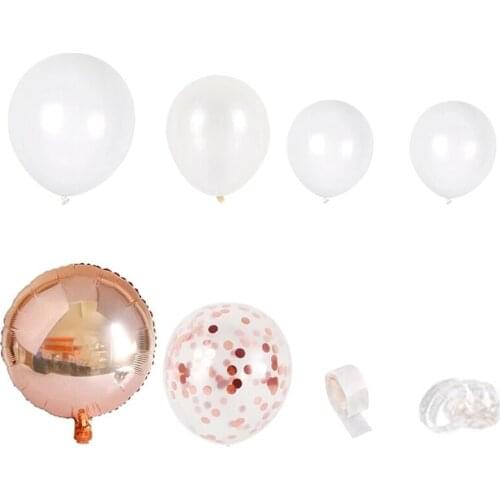 Rose Gold Balloon Garland Kit Latex Confetti Balloons Wedding Bridal Shower Baby Shower Girls Birthday Party Decorations