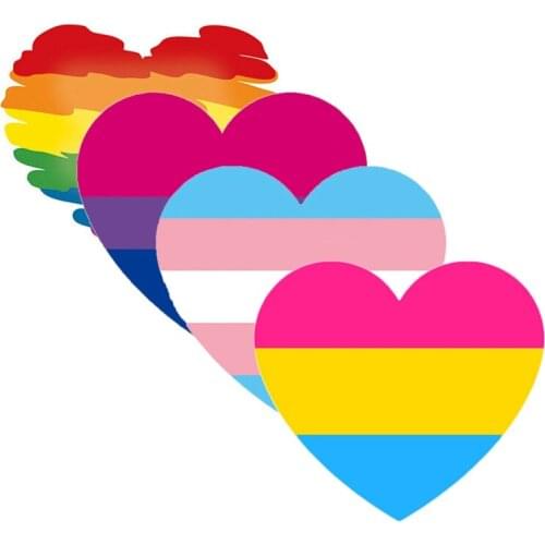 LGBT Gay Pride Rainbow Heart Sticker/ Decal For Your Car Personality Design Decoration