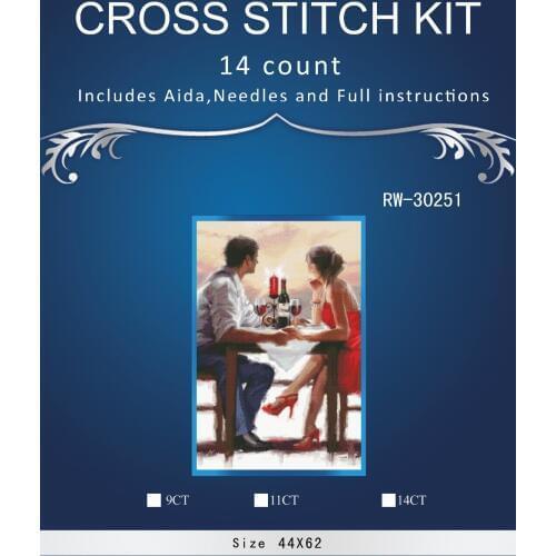 Top Quality Lovely Hot Sell Counted Cross Stitch Kit Old World Holiday Ornaments Similar DMC RW-30251 Coffee bar lover