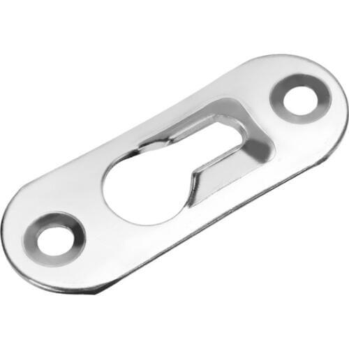 Mayitr 10/20Pcs Picture Hangers 44mm x 16mm Metal Keyhole Hanger Fasteners For Picture Photo Frame Furnniture Cabinet Silver