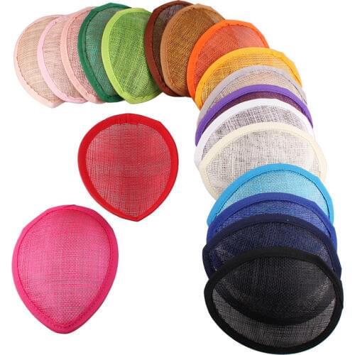 Fashion Tear Drop Fascinator Bases 13CM Sinamay Make For Wome Lady Wedding Party DIY Hair Accessories Millinery Headwear Scraft