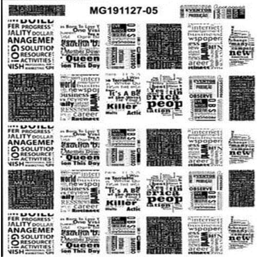 High Quality Big Size Large Version Nail Stickers for Women English Words Fashion Fingernail Decals Manicure Art Hand Decor Gift