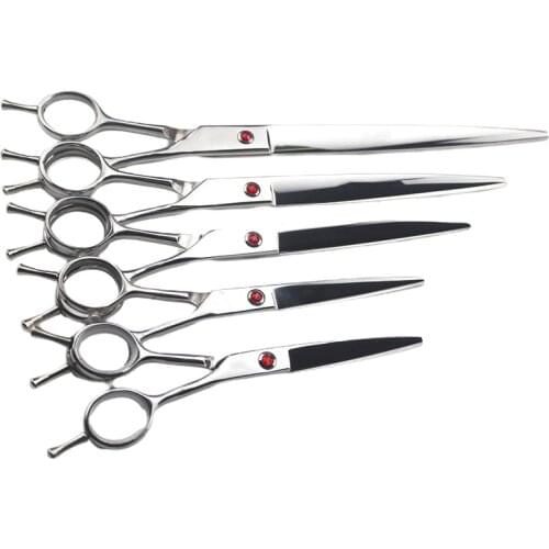 5.5/6/7/8/9 Inch Left and Right Double Use Straight Stainless Steel Hair Cutting Beautiful Scissors Shears