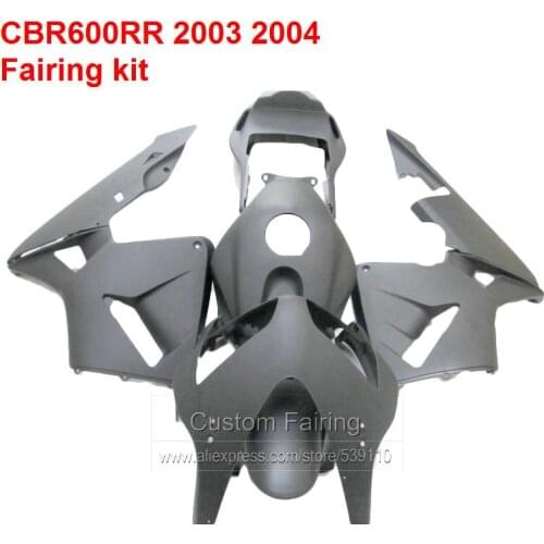 For HONDA Fairings CBR600RR 03 2003 04 2004 Injection Custom Sticker ( Matte Black ) Fairing Kit HX15