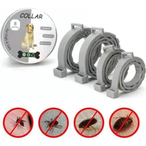 Dog Collar Anti Flea Mosquitoes Ticks Insect Waterproof Rubber Pet Collar 8 Months Protection 2 Sizes and 4 Colors Dog Collar