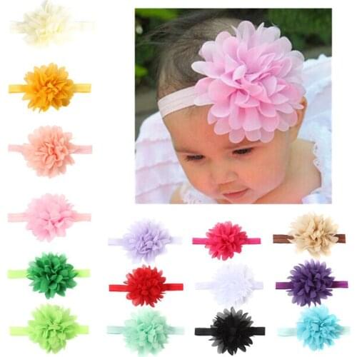 INS Baby Girls Headbands Creative Chiffon Flower Hair Band For Children Photo Props Headwear Head Bands Kids Hair Accessories