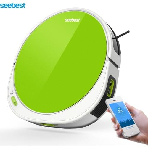 Seebest F780/F780A Robotic Vacuum Cleaner with Large Water Tank, Gyroscope Navigation, Time Schedule, V Rolling Brush for Carpet